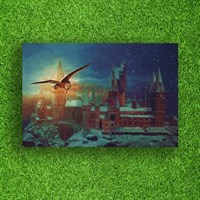 Открытка новогодняя Хогвартс